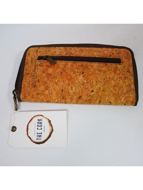 The Cork Handbags - Made In Bario The Cork Vegan Wallet With Zipper Closure & Multiple Compartments